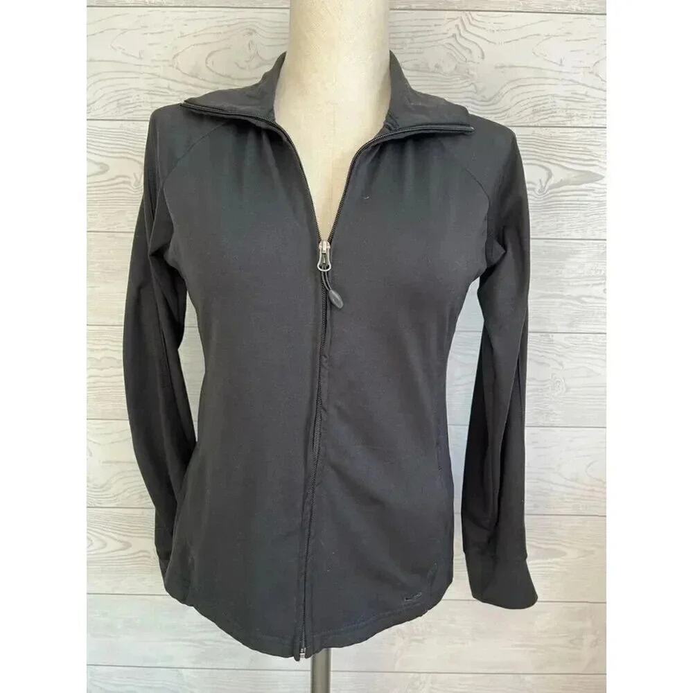 Champion black full zip Athleisure track jacket Size small